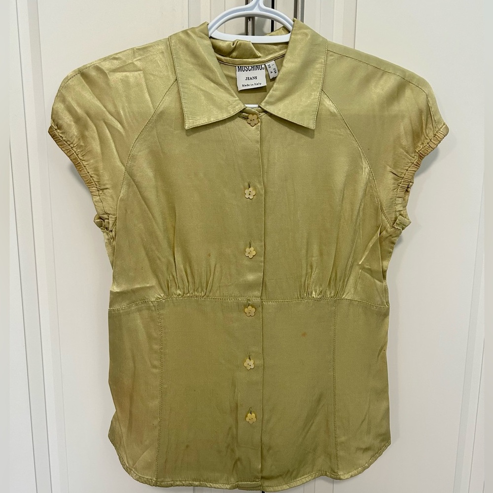 Authentic Moschino Jeans Vintage Light Green Top